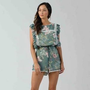 Lucca- Kassie Ruffle Drawstring Romper
